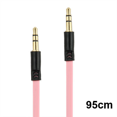 3.5mm Jack Noodle Style Earphone Cable for iPhone/ iPad/ iPod/ MP3, Length: 95cm
