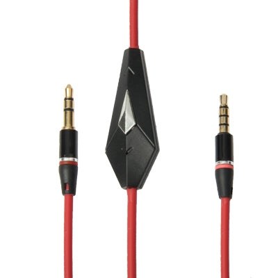 1.2m 3.5mm Jack Earphone Cable with Wired Control & Mic, For iPad, iPhone, Galaxy, Huawei, Xiaomi, LG, HTC and Other Smart Phones(Red)