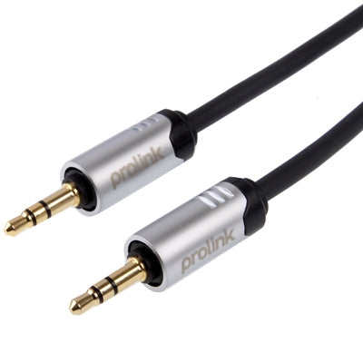 Prolink Metal Chrome 3.5mm Jack Earphone Cable for iPhone / iPad / iPod / MP3, Length: 1m