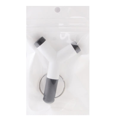 Key Chain Style 3.5mm Stereo Audio Headset to 2x Splitter Adapter, For iPhone 5 / iPhone 4 & 4S / 3GS / 3G / iPad 4 / iPad mini 1 / 2 / 3 / New iPad / iPad 2 / iTouch(White)
