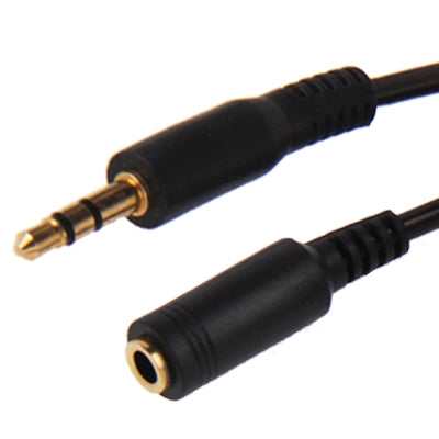 3.5mm Gold Plated Male to Female Jack Earphone Extender Cable, Length: 1m