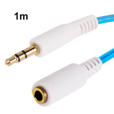 3.5mm Gold Plated Male to Female Jack Earphone Extender Cable, Length: 1m