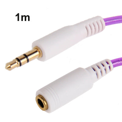 3.5mm Gold Plated Male to Female Jack Earphone Extender Cable, Length: 1m