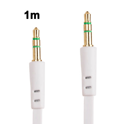 3.5mm Jack Noodle Style Earphone Cable for iPhone/ iPad/ iPod/ MP3, Length: 1m