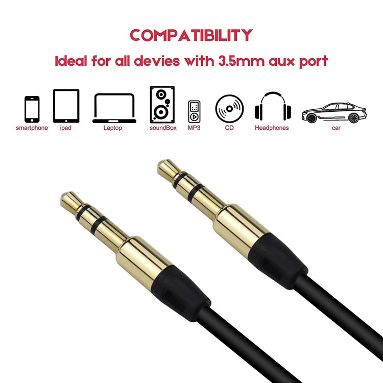 1m Aux Audio Cable 3.5mm Male to Male, Compatible with Phones, Tablets, Headphones, MP3 Player, Car/Home Stereo & More