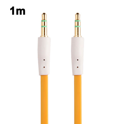 3.5mm Jack Noodle Style Earphone Cable for iPhone/ iPad/ iPod/ MP3, Length: 1m