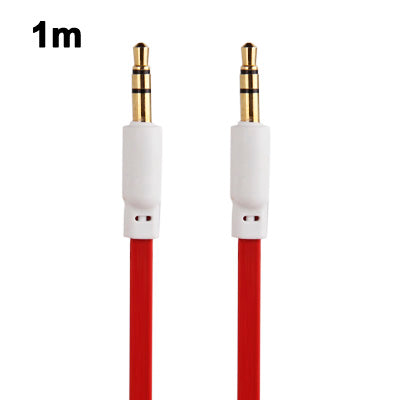 3.5mm Jack Noodle Style Earphone Cable for iPhone/ iPad/ iPod/ MP3, Length: 1m