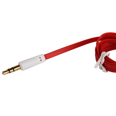 3.5mm Jack Noodle Style Earphone Cable for iPhone/ iPad/ iPod/ MP3, Length: 1m