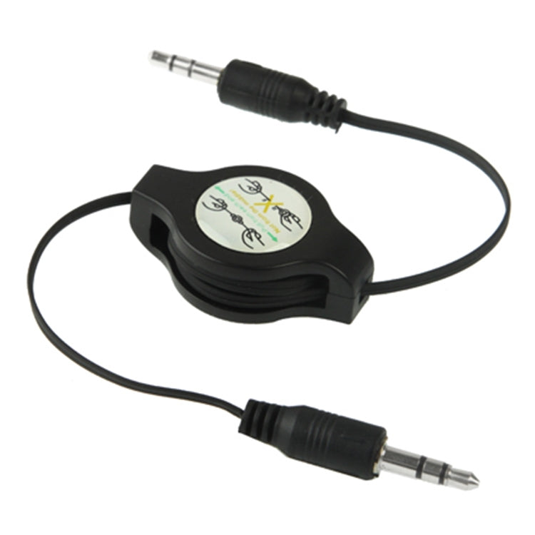 3.5mm Retractable Aux Audio Cable, Compatible with Phones, Tablets, Headphones, MP3 Player, Car/Home Stereo & More, Length: 11cm to 80cm