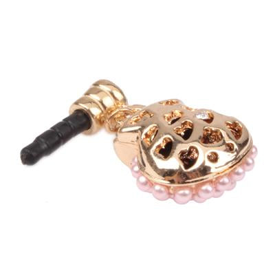 Fashion Diamond Handbag Style Earphone Anti-dust Plug for iPhone 4S / 4 / iPod / iPad