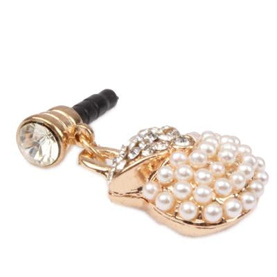 Fashion Diamond Handbag Style Earphone Anti-dust Plug for iPhone 4S / 4 / iPod / iPad