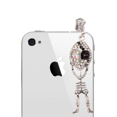 Fashion Diamond Skeleton Style Earphone Anti-dust Plug for iPhone 4S / 4 / iPod / iPad
