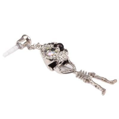 Fashion Diamond Skeleton Style Earphone Anti-dust Plug for iPhone 4S / 4 / iPod / iPad