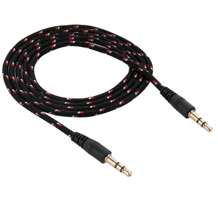 1m Nylon Netting Style 3.5mm Jack Earphone Cable, For iPad, iPhone, Galaxy, Huawei, Xiaomi, LG, HTC and Other Smart Phones