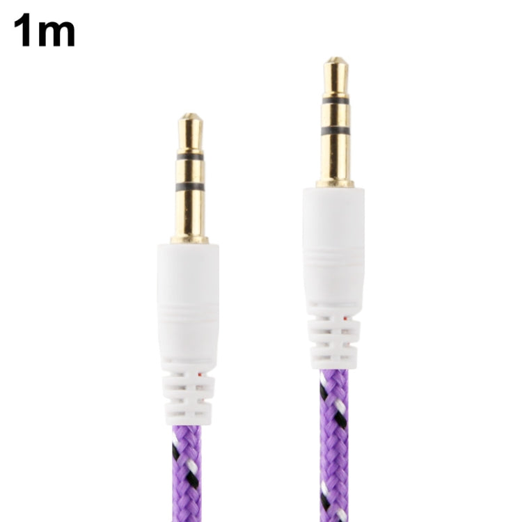 1m Nylon Netting Style 3.5mm Jack Earphone Cable, For iPad, iPhone, Galaxy, Huawei, Xiaomi, LG, HTC and Other Smart Phones