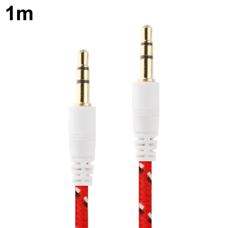 1m Nylon Netting Style 3.5mm Jack Earphone Cable, For iPad, iPhone, Galaxy, Huawei, Xiaomi, LG, HTC and Other Smart Phones