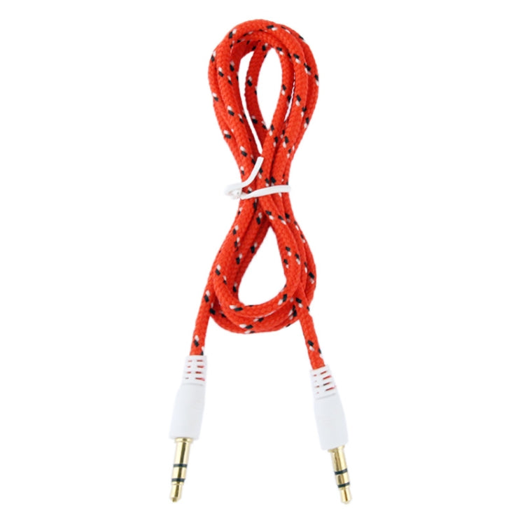 1m Nylon Netting Style 3.5mm Jack Earphone Cable, For iPad, iPhone, Galaxy, Huawei, Xiaomi, LG, HTC and Other Smart Phones