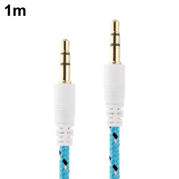1m Nylon Netting Style 3.5mm Jack Earphone Cable, For iPad, iPhone, Galaxy, Huawei, Xiaomi, LG, HTC and Other Smart Phones