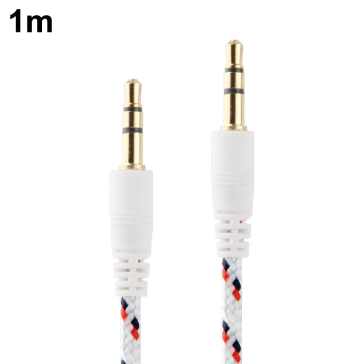 1m Nylon Netting Style 3.5mm Jack Earphone Cable, For iPad, iPhone, Galaxy, Huawei, Xiaomi, LG, HTC and Other Smart Phones