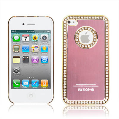 Border Diamond Style Plastic Case for iPhone 4 & 4S,