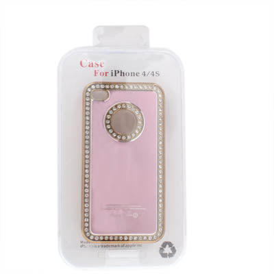 Border Diamond Style Plastic Case for iPhone 4 & 4S,