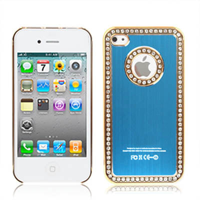 Border Diamond Style Plastic Case for iPhone 4 & 4S,