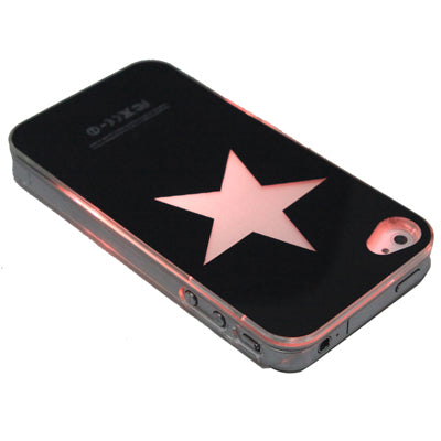 Five-Pointed Star Protective Backside Caller Signal Flashing Case for iPhone 4 & 4S (Original Version)
