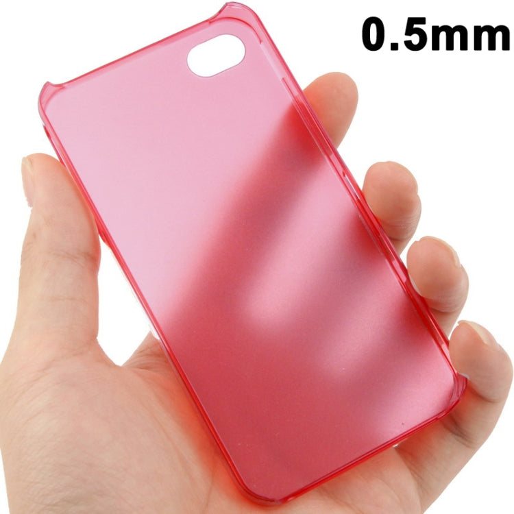 0.5mm Ultra Thin Scrub Plastic Case for iPhone 4 & 4S
