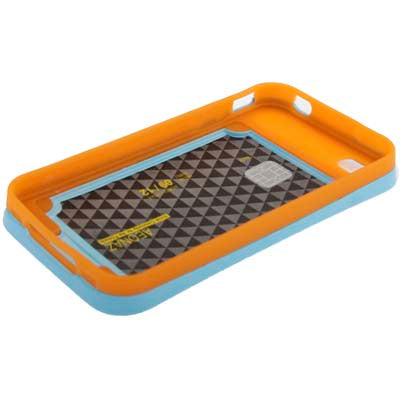 Smooth Surface (Plastic + Fluorescent Effect Silicone) Case for iPhone 4 & 4S