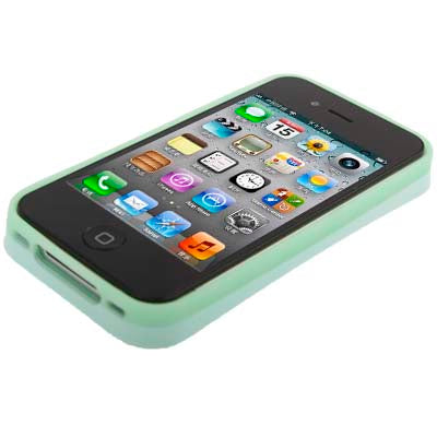 Smooth Surface (Plastic + Fluorescent Effect Silicone) Case for iPhone 4 & 4S