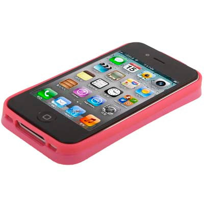 Smooth Surface (Plastic + Fluorescent Effect Silicone) Case for iPhone 4 & 4S