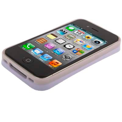 Smooth Surface (Plastic + Fluorescent Effect Silicone) Case for iPhone 4 & 4S