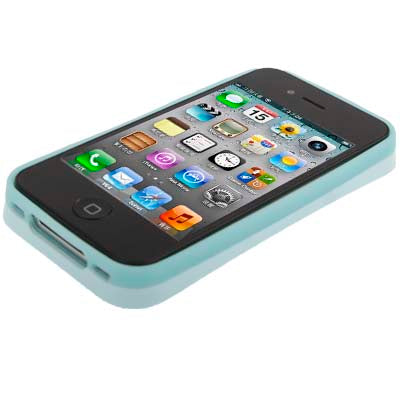 Smooth Surface (Plastic + Fluorescent Effect Silicone) Case for iPhone 4 & 4S