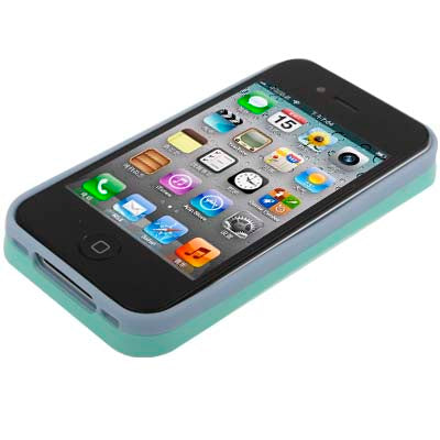 Smooth Surface (Plastic + Fluorescent Effect Silicone) Case for iPhone 4 & 4S