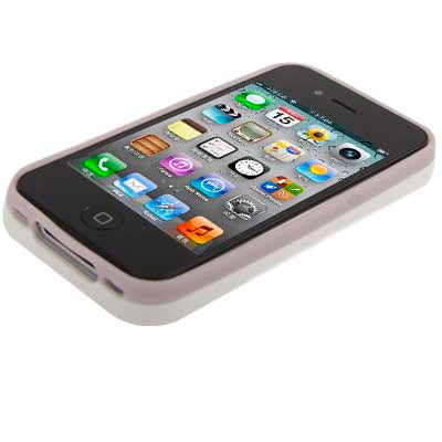 Smooth Surface (Plastic + Fluorescent Effect Silicone) Case for iPhone 4 & 4S
