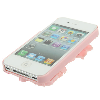 3D Flowers Diamond Encrusted Plastic Hard Back Case Cover for iPhone 4 & 4S