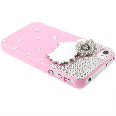 Little Lamb Design Diamond Encrusted Crystal Case for iPhone 4 & 4S, iPhone 4(CDMA),