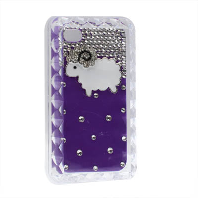 Little Lamb Design Diamond Encrusted Crystal Case for iPhone 4 & 4S, iPhone 4(CDMA),