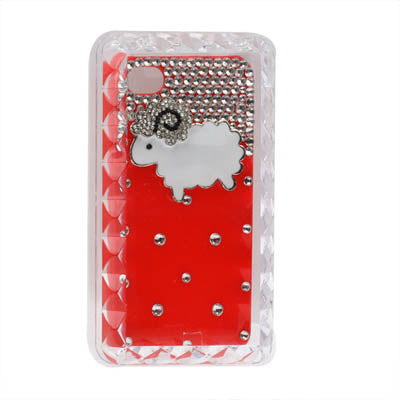 Little Lamb Design Diamond Encrusted Crystal Case for iPhone 4 & 4S, iPhone 4(CDMA),