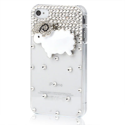 Little Lamb Design Diamond Encrusted Crystal Case for iPhone 4 & 4S, iPhone 4(CDMA),