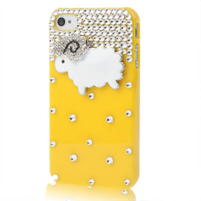 Little Lamb Design Diamond Encrusted Crystal Case for iPhone 4 & 4S, iPhone 4(CDMA),