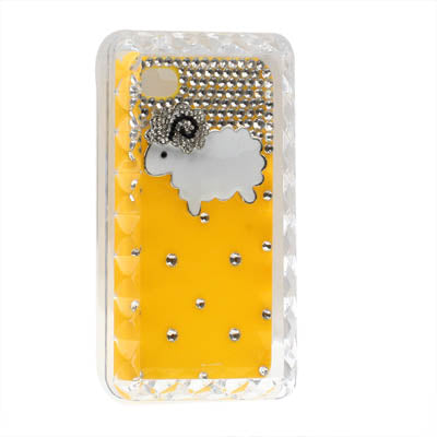 Little Lamb Design Diamond Encrusted Crystal Case for iPhone 4 & 4S, iPhone 4(CDMA),