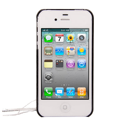 Flower Motifs Handmade Diamond Encrusted Crystal Shell for iPhone 4 & 4S