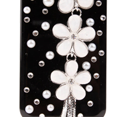 Flower Motifs Handmade Diamond Encrusted Crystal Shell for iPhone 4 & 4S