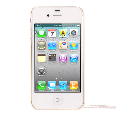 Flower Motifs Handmade Diamond Encrusted Crystal Shell for iPhone 4 & 4S