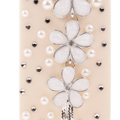 Flower Motifs Handmade Diamond Encrusted Crystal Shell for iPhone 4 & 4S