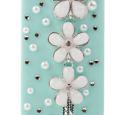 Flower Motifs Handmade Diamond Encrusted Crystal Shell for iPhone 4 & 4S