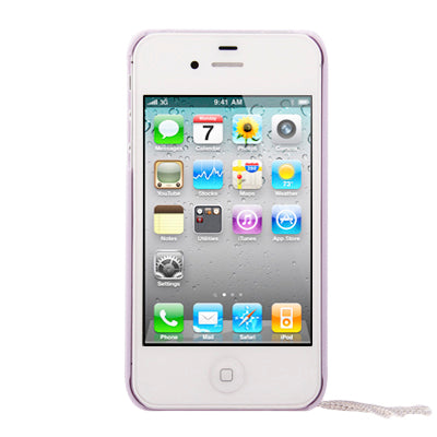 Flower Motifs Handmade Diamond Encrusted Crystal Shell for iPhone 4 & 4S