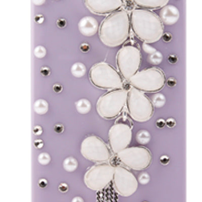 Flower Motifs Handmade Diamond Encrusted Crystal Shell for iPhone 4 & 4S