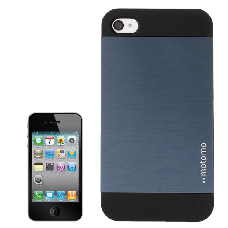 MOTOMO Metal Paste Skin Frosted Plastic Case for iPhone 4 & 4S